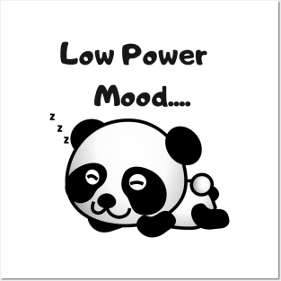 Low Power Mood Lazy Panda T-shirt Posters and Art